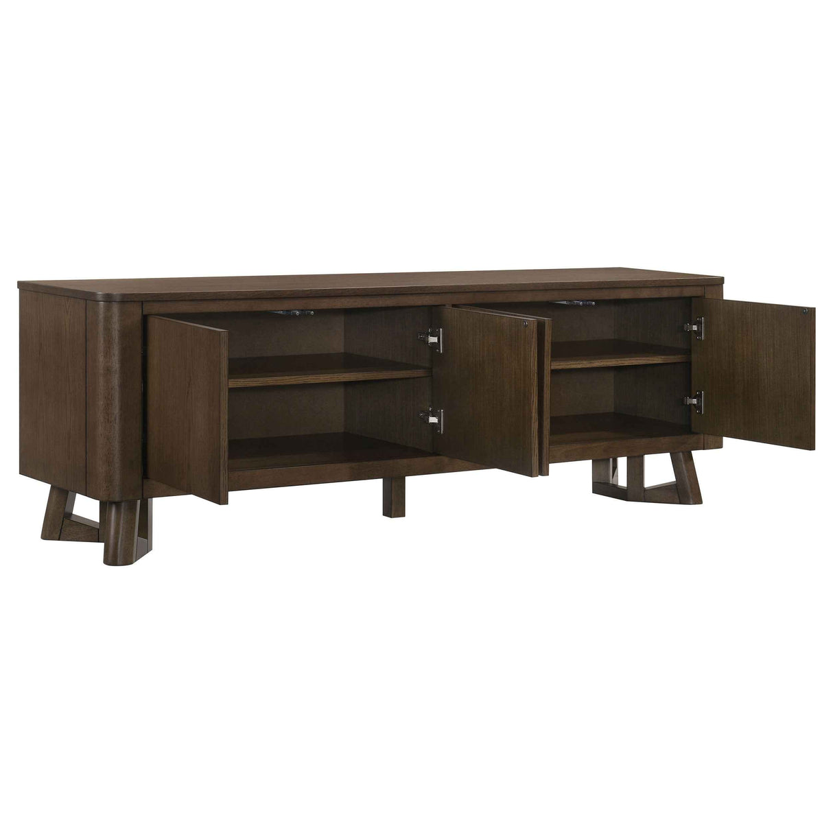 Trotter Brown 71-inch 4-Door Wood TV Stand Media Console by Coaster at Eve Furniture