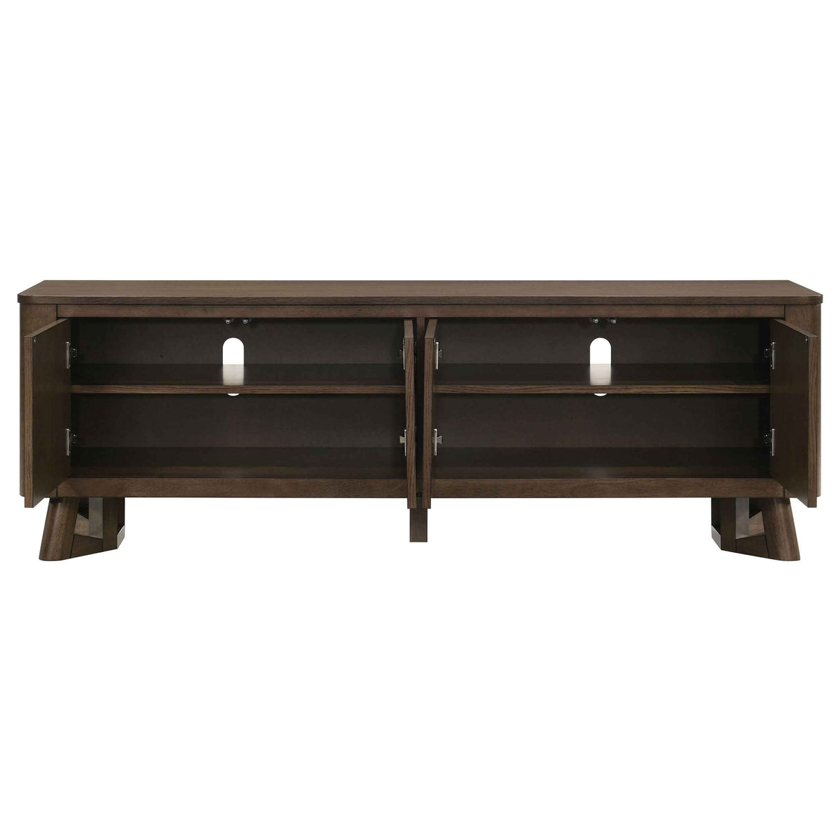 Trotter Brown 71-inch 4-Door Wood TV Stand Media Console by Coaster at Eve Furniture