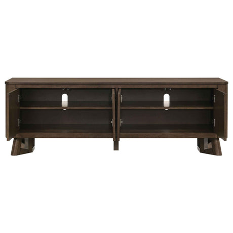 Trotter Brown 71-inch 4-Door Wood TV Stand Media Console by Coaster at Eve Furniture