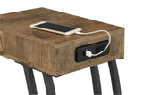 Troy Antique Nutmeg Accent Table with Power Outlet by Coaster at Eve Furniture