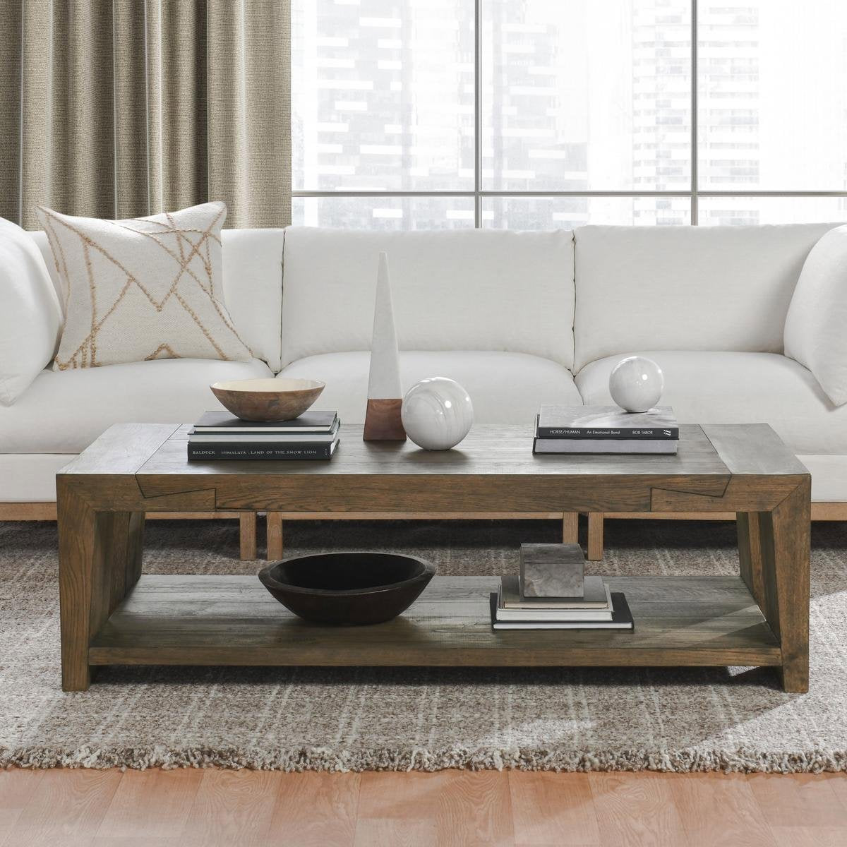 Troy Coffee Table - Suede Brown by Classic Home at Eve Furniture