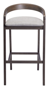 Troy Dove Gray & Espresso Barstool (Set of 2) by Zuomod at Eve Furniture