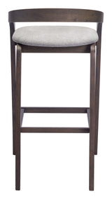 Troy Dove Gray & Espresso Barstool (Set of 2) by Zuomod at Eve Furniture