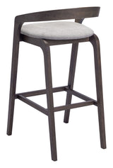 Troy Dove Gray & Espresso Barstool (Set of 2) by Zuomod at Eve Furniture