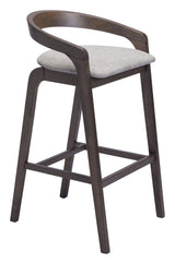 Troy Dove Gray & Espresso Barstool (Set of 2) by Zuomod at Eve Furniture
