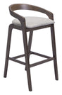Troy Dove Gray & Espresso Barstool (Set of 2) by Zuomod at Eve Furniture
