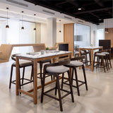 Troy Dove Gray & Espresso Counter Stool (Set of 2) by Zuomod at Eve Furniture