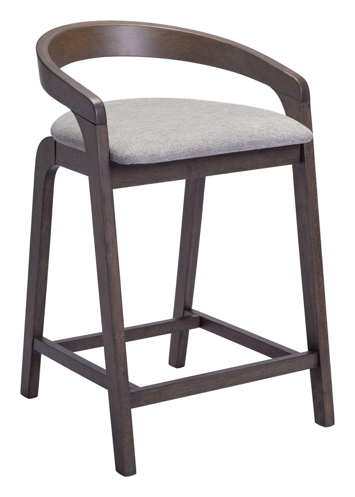 Troy Dove Gray & Espresso Counter Stool (Set of 2) by Zuomod at Eve Furniture