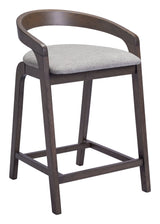 Troy Dove Gray & Espresso Counter Stool (Set of 2) by Zuomod at Eve Furniture
