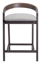 Troy Dove Gray & Espresso Counter Stool (Set of 2) by Zuomod at Eve Furniture