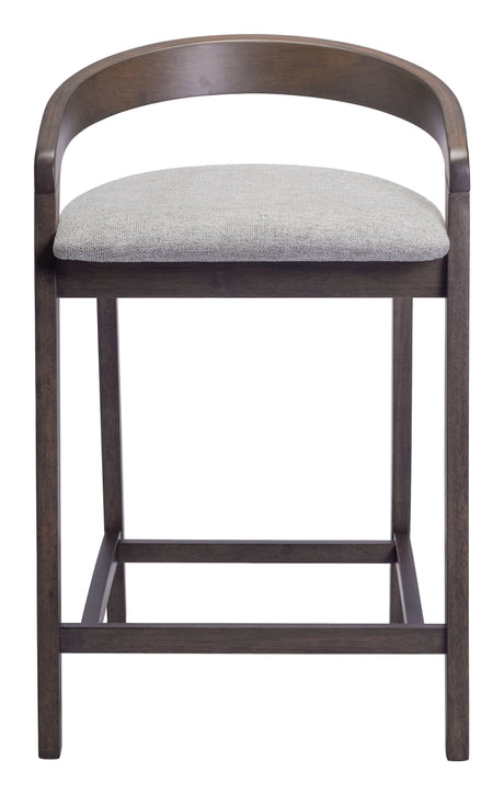 Troy Dove Gray & Espresso Counter Stool (Set of 2) by Zuomod at Eve Furniture