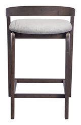 Troy Dove Gray & Espresso Counter Stool (Set of 2) by Zuomod at Eve Furniture