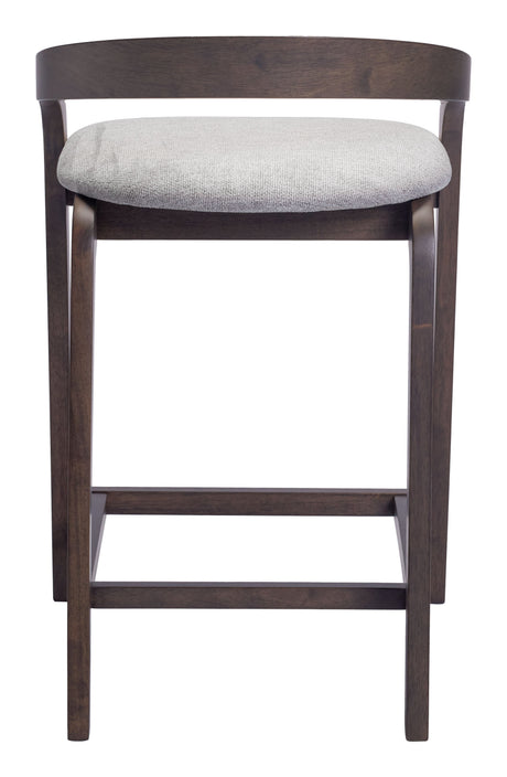 Troy Dove Gray & Espresso Counter Stool (Set of 2) by Zuomod at Eve Furniture