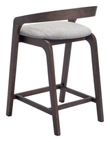 Troy Dove Gray & Espresso Counter Stool (Set of 2) by Zuomod at Eve Furniture
