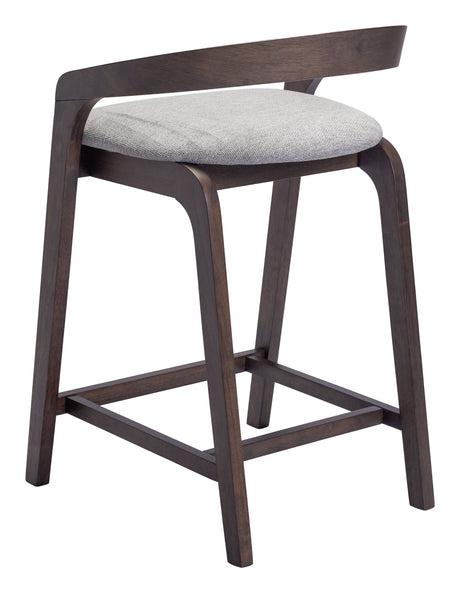 Troy Dove Gray & Espresso Counter Stool (Set of 2) by Zuomod at Eve Furniture