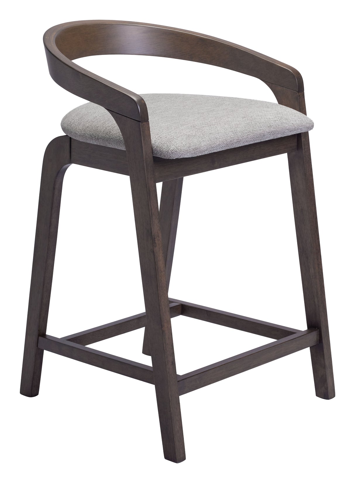 Troy Dove Gray & Espresso Counter Stool (Set of 2) by Zuomod at Eve Furniture