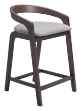 Troy Dove Gray & Espresso Counter Stool (Set of 2) by Zuomod at Eve Furniture