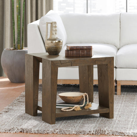 Troy Suede Brown 24" End Table by Classic Home at Eve Furniture