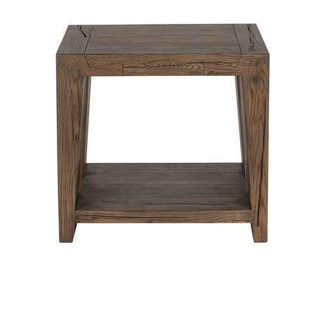 Troy Suede Brown End Table by Classic Home at Eve Furniture