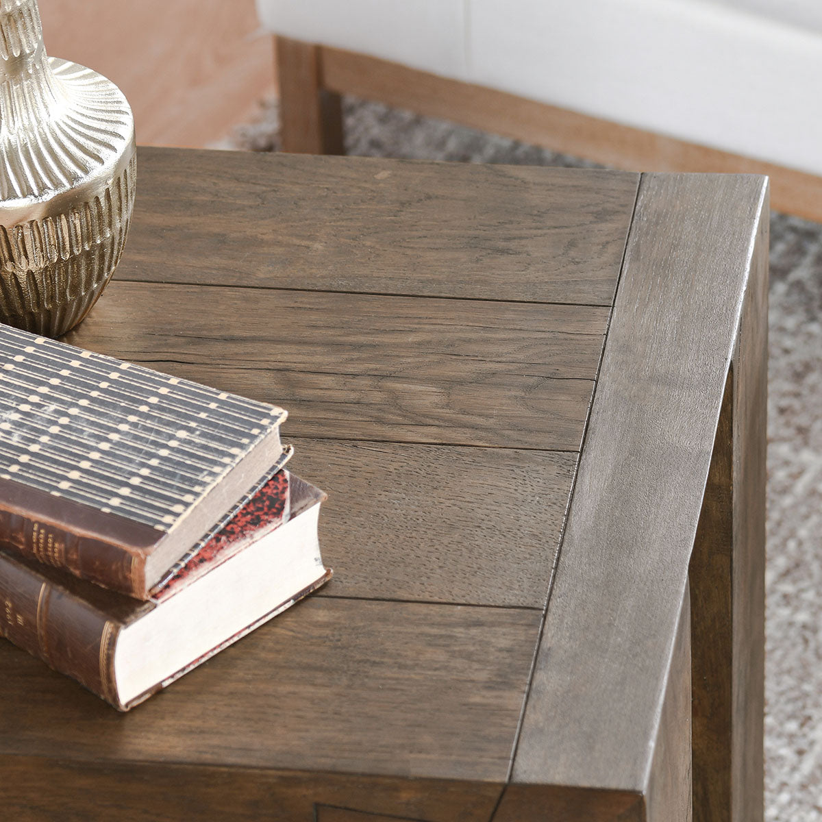 Troy Suede Brown End Table by Classic Home at Eve Furniture