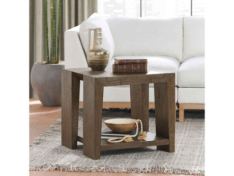 Troy Suede Brown End Table by Classic Home at Eve Furniture