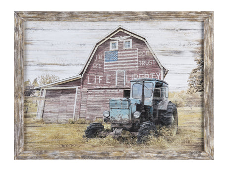Truck Yeah 2 Blue/Natural Wall Art by Crestview at Eve Furniture