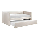 Trudy Beige Twin Daybed with Trundle