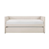 Trudy Beige Twin Daybed with Trundle