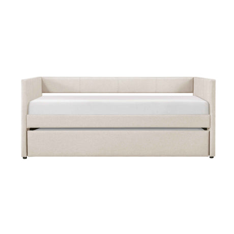 Trudy Beige Twin Daybed with Trundle by Homelegance at Eve Furniture