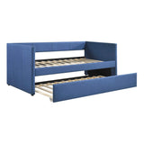 Trudy Blue Twin Daybed with Trundle