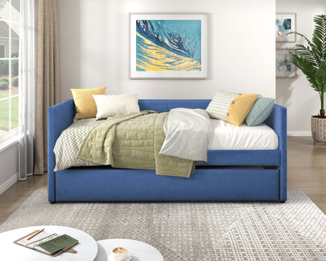Trudy Blue Twin Daybed with Trundle by Homelegance at Eve Furniture
