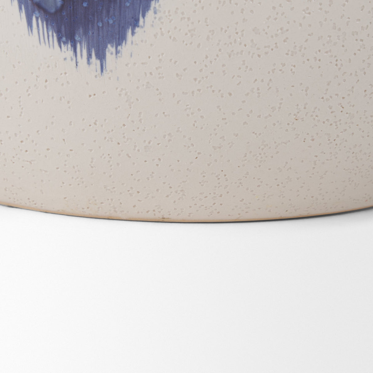 Truett White w/ Blue Stripes Ceramic Jug Vase by Mercana at Eve Furniture