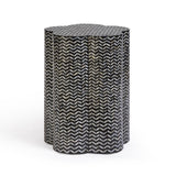 Truffle Black Mother of Pearl Shell Side Table by TOV Furniture at Eve Furniture