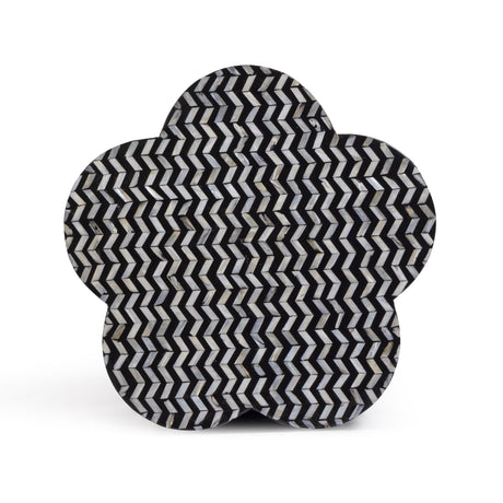 Truffle Black Mother of Pearl Shell Side Table by TOV Furniture at Eve Furniture