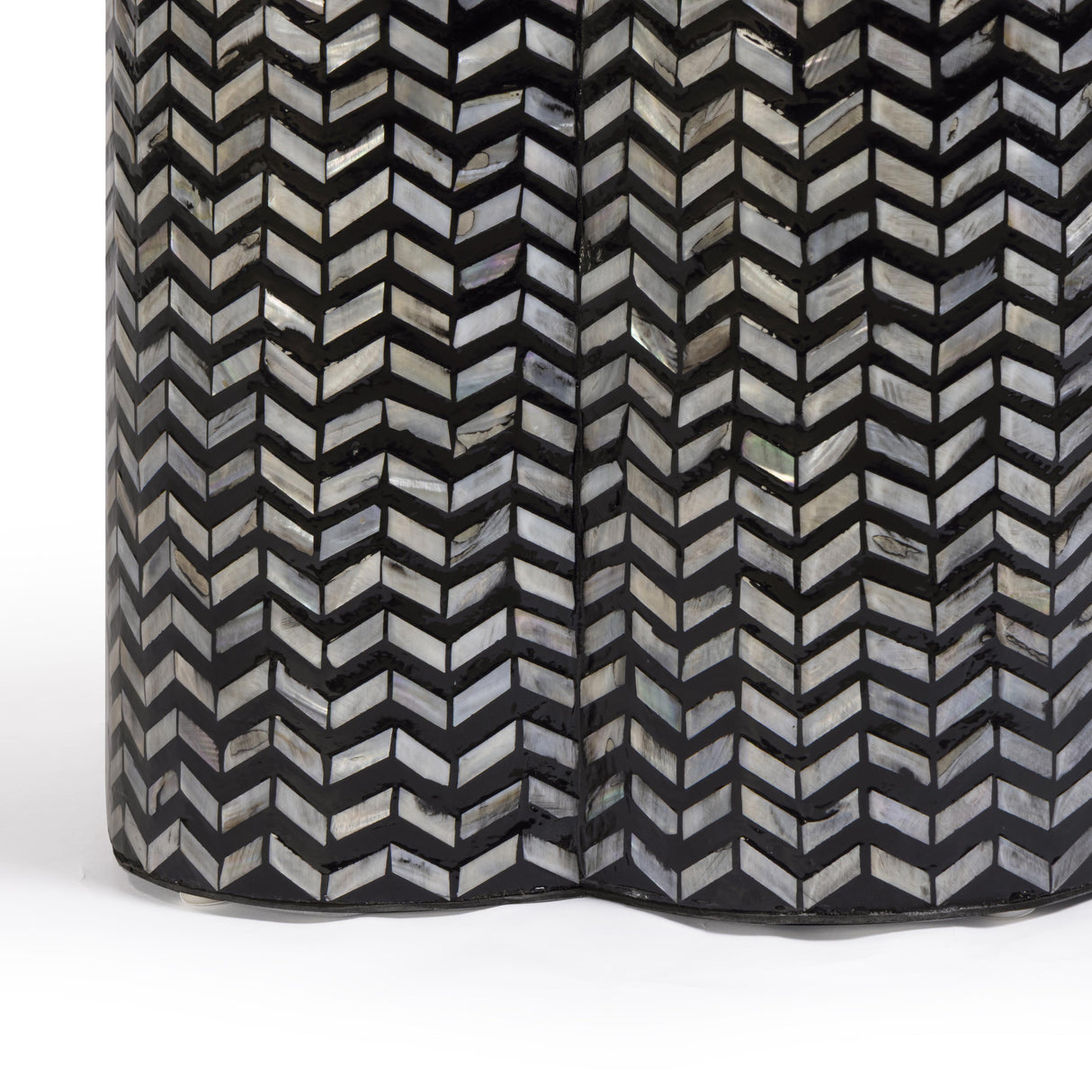 Truffle Black Mother of Pearl Shell Side Table by TOV Furniture at Eve Furniture