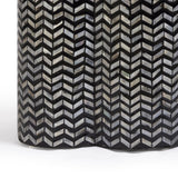 Truffle Black Mother of Pearl Shell Side Table by TOV Furniture at Eve Furniture