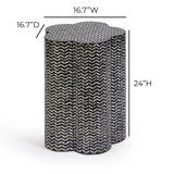 Truffle Black Mother of Pearl Shell Side Table by TOV Furniture at Eve Furniture
