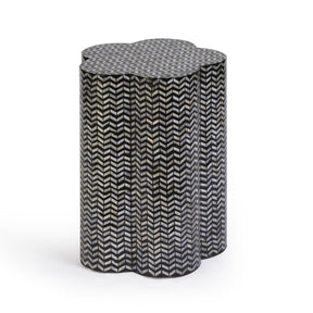Truffle Black Mother of Pearl Shell Side Table by TOV Furniture at Eve Furniture