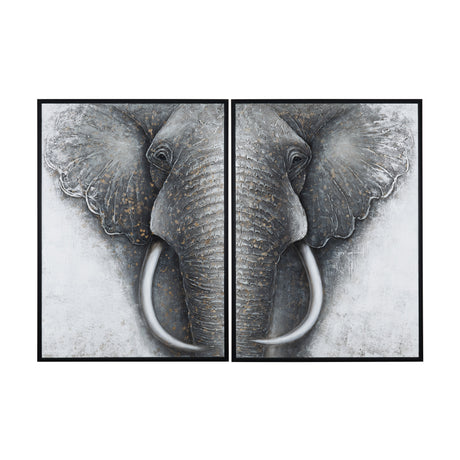 Trunks Grey/White Canvas by Crestview at Eve Furniture