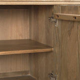 Truss Cool Brown Wood 4 Door Closed Sideboard by Mercana at Eve Furniture
