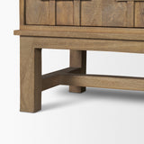 Truss Cool Brown Wood 4 Door Closed Sideboard by Mercana at Eve Furniture