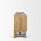 Truss Cool Brown Wood 4 Door Closed Sideboard by Mercana at Eve Furniture