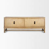 Truss Cool Brown Wood 4 Door Closed Sideboard by Mercana at Eve Furniture