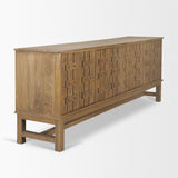 Truss Cool Brown Wood 4 Door Closed Sideboard by Mercana at Eve Furniture