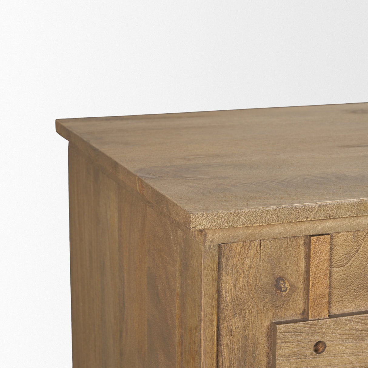 Truss Cool Brown Wood 4 Door Closed Sideboard by Mercana at Eve Furniture
