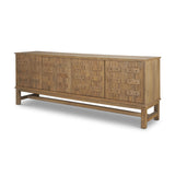 Truss Cool Brown Wood 4 Door Closed Sideboard by Mercana at Eve Furniture