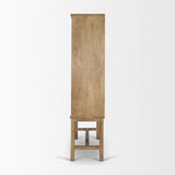 Truss Cool Brown Wood 6 Door Tall Cabinet by Mercana at Eve Furniture