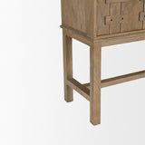 Truss Cool Brown Wood 6 Door Tall Cabinet by Mercana at Eve Furniture