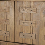 Truss Cool Brown Wood 6 Door Tall Cabinet by Mercana at Eve Furniture