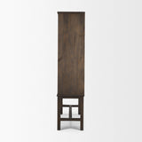 Truss Dark Brown Wood 6 Door Tall Cabinet by Mercana at Eve Furniture